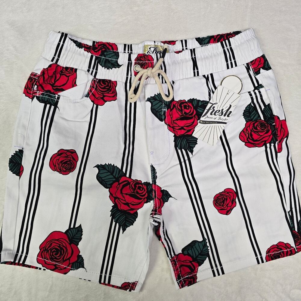 Fresh Prints of Bel Air Rose Stretch Twill Shorts sz XL BNWT